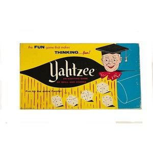 Vintage Yahtzee 1956 Game in original box, literature, and accessories UNOPENED